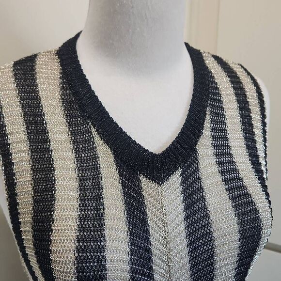 Privy Privately Privileged Boulevard Blk/Gold Striped Dress, L, NWOT - Picture 6 of 9